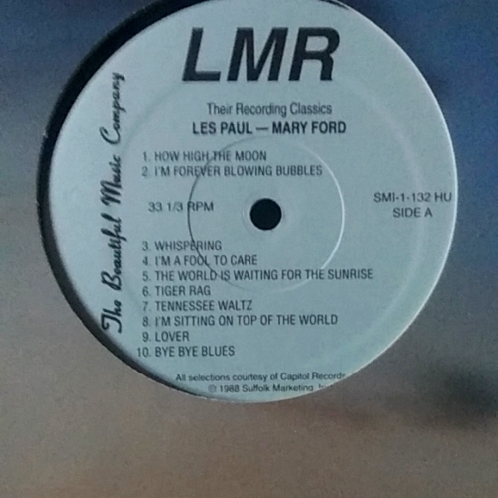 Vintage Les Paul & Mary Ford 12" Vinyl LP U.S.1988